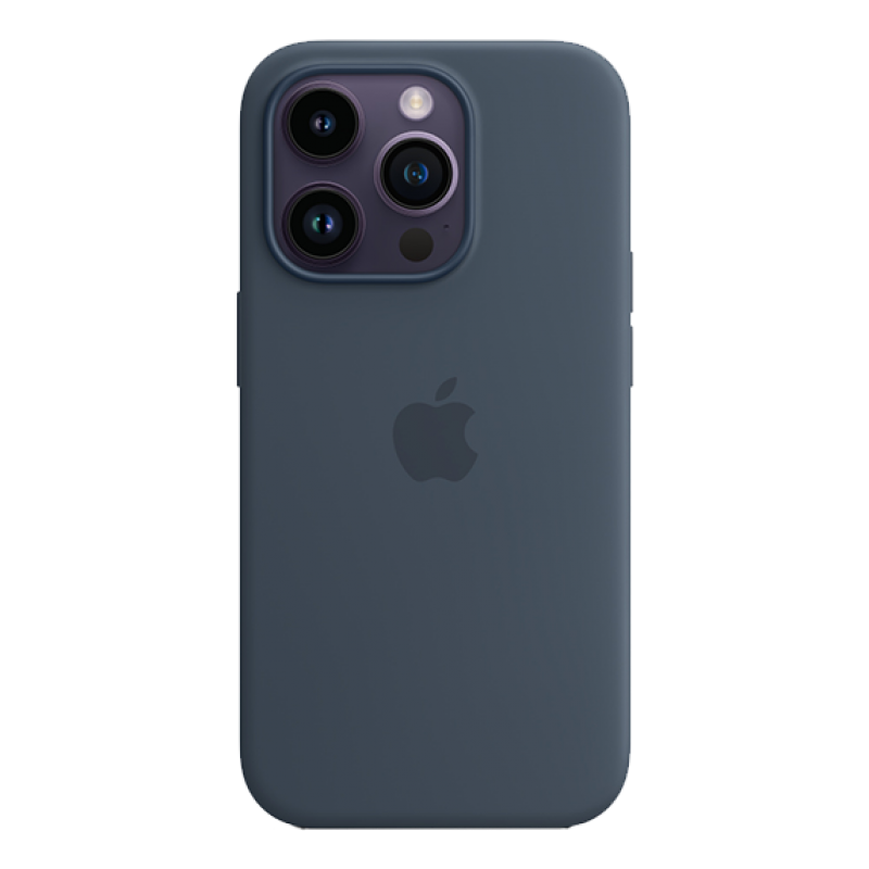 Чехол Apple iPhone 14 Pro Leather Case MagSafe Animation (Темно-синий)