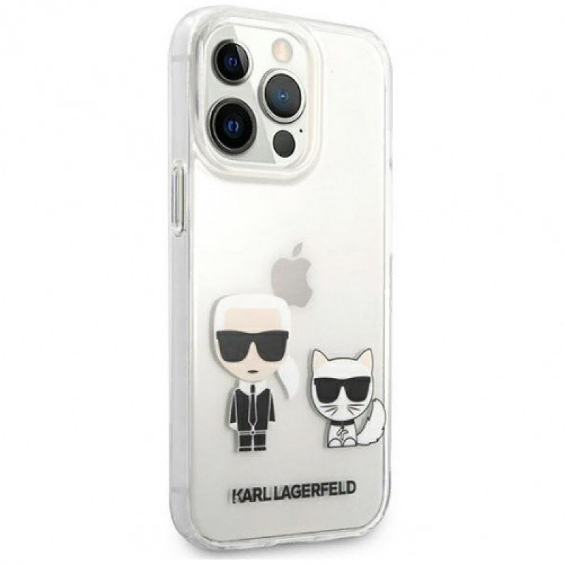 Lagerfeld для iPhone 14 чехол PC/TPU Karl & Choupette Hard Transparent