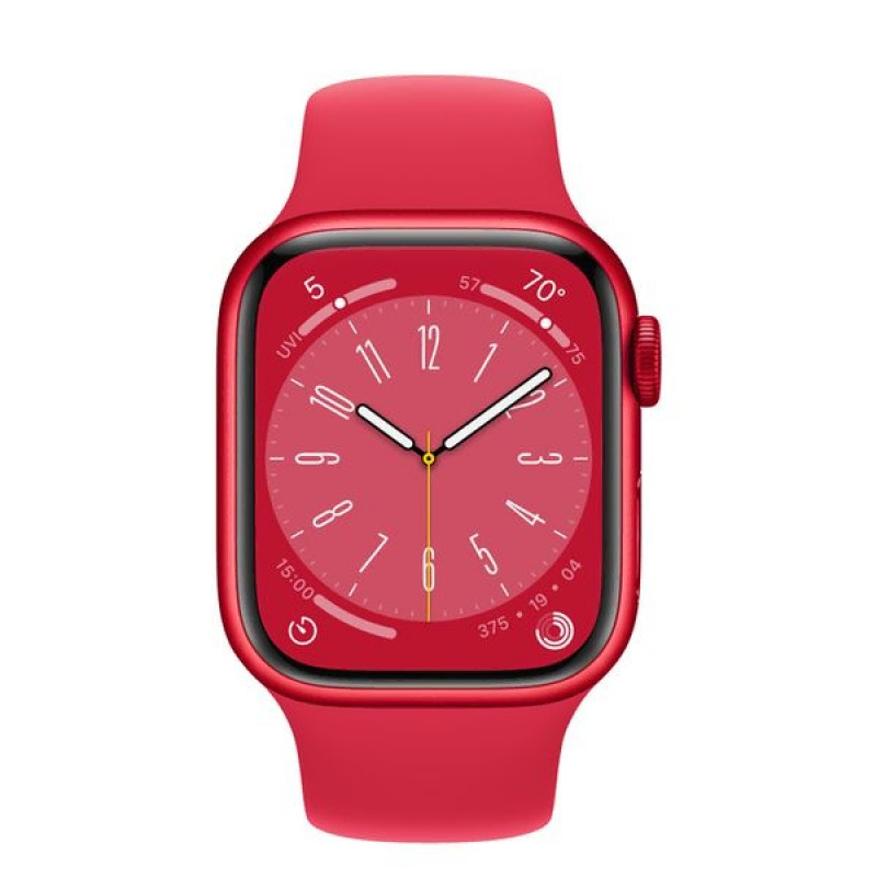 Apple Watch Series 8 41mm Red Aluminum Case Red Sport Band