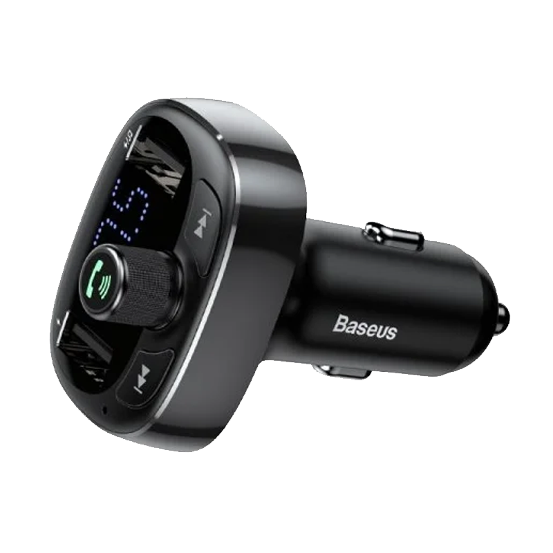 Блок АЗУ Baseus T typed S-09A wireless MP3 car charger（Standard edition）Black