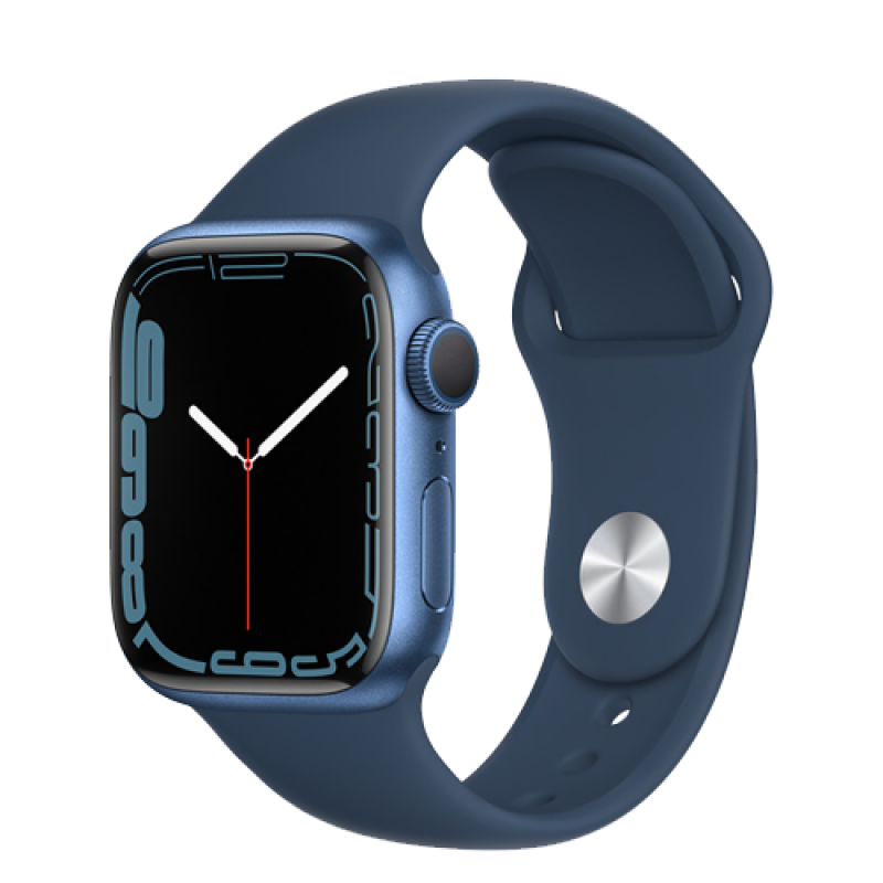 Apple Watch Series 7 45mm Blue Aluminum Case Abyss Blue Sport Band