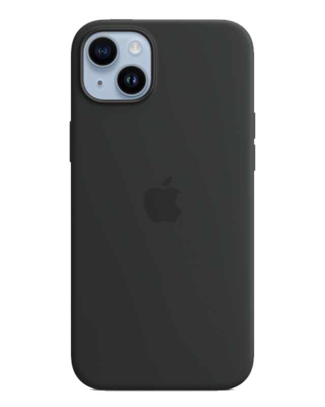 Чехол Apple iPhone 14 Leather Case MagSafe No animation (Тёмная ночь)