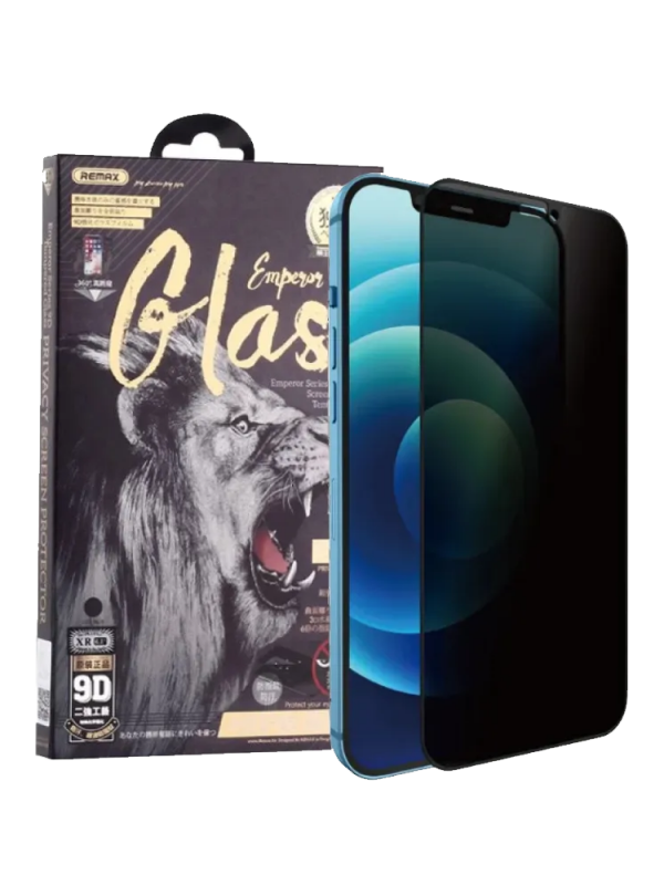 Tempered Glass iPhone 14 Pro Remax Black Full Screen "Анти-шпион"