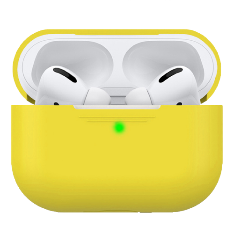 Чехол силиконовый для Airpods Pro (желтый)