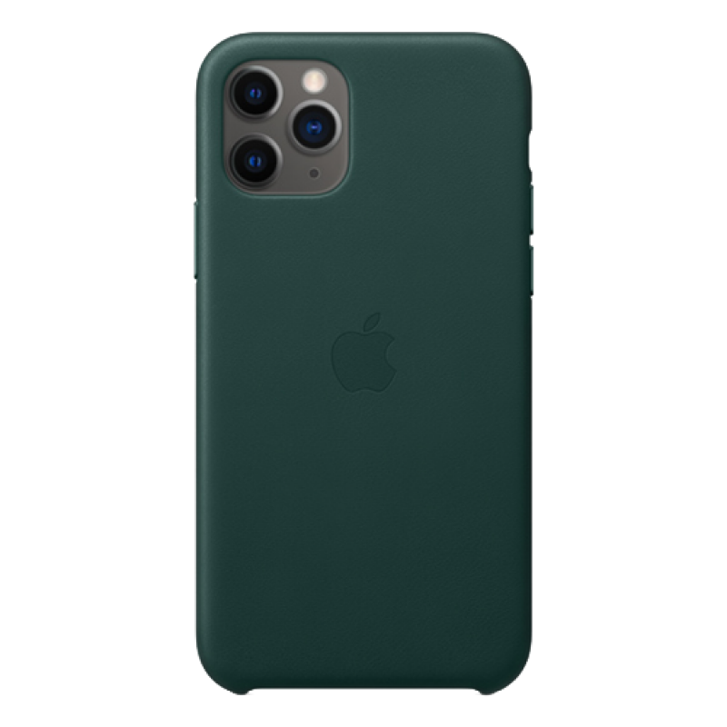 Чехол Apple iPhone 11 Pro Max Leather Case (Зеленый лес)