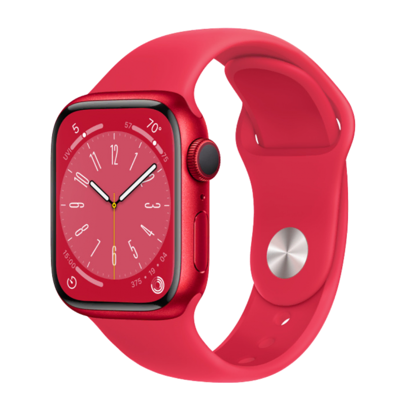 Apple Watch Series 8 41mm Red Aluminum Case Red Sport Band