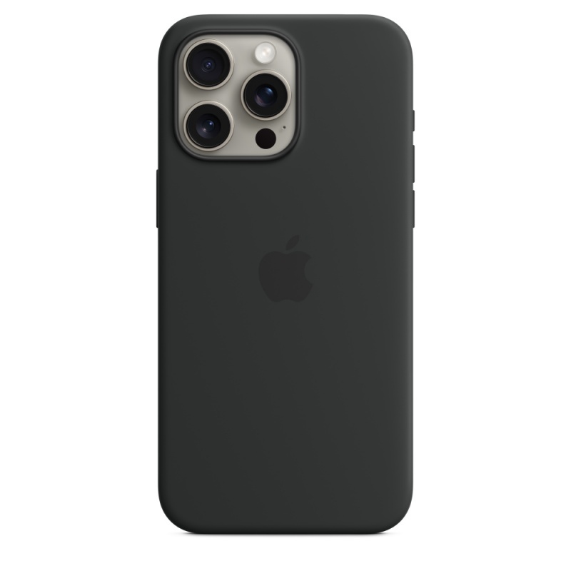 Накладка Apple iPhone 15 Pro Max Silicon Case MagSafe (Черный)