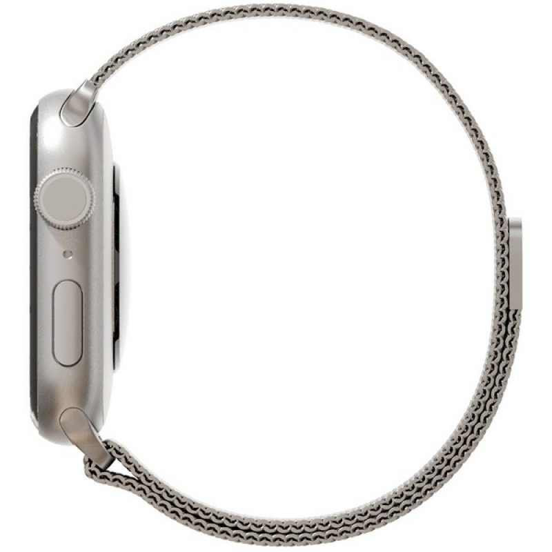 Ремешок из нержавеющей стали сетчатый "vlp" для Apple Watch 42/44/45, cеребристый