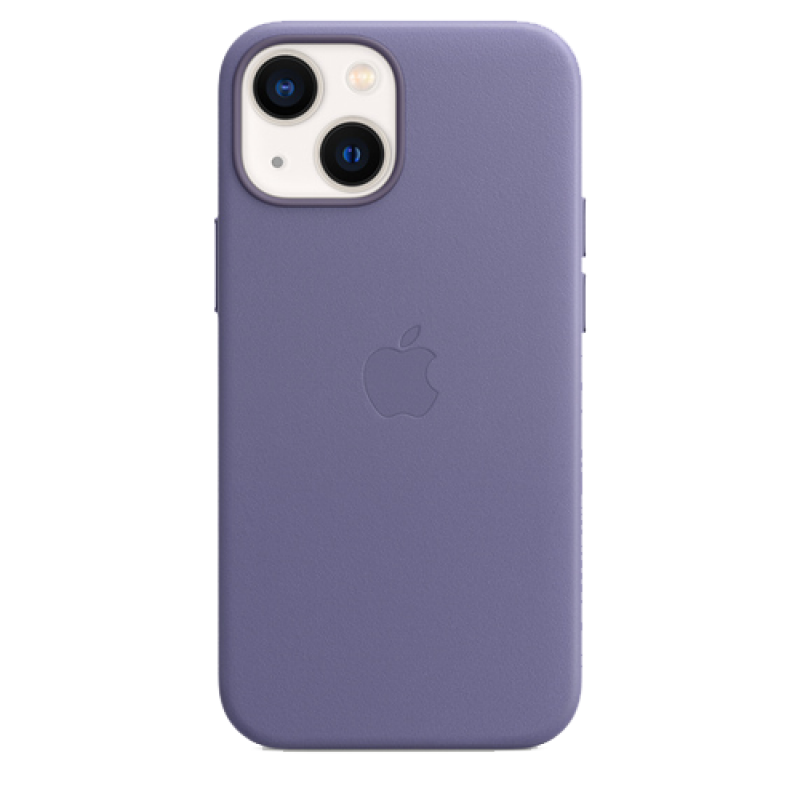 Чехол Apple iPhone 13 Leather Case MagSafe (Сиреневая глициния)