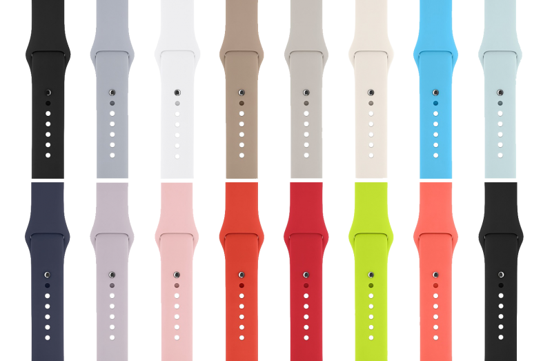 Ремешок Band Silicone для Apple Watch 42/44 mm, силиконовый, черный, Deppa