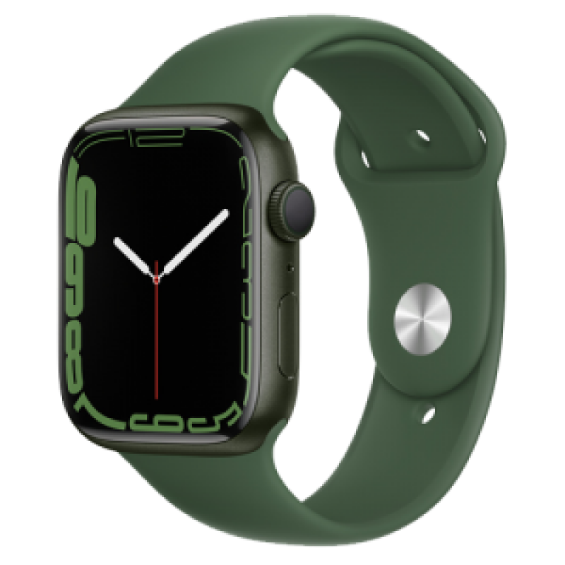 Apple Watch Series 7 41mm Green Aluminum Case Clover Sport Band