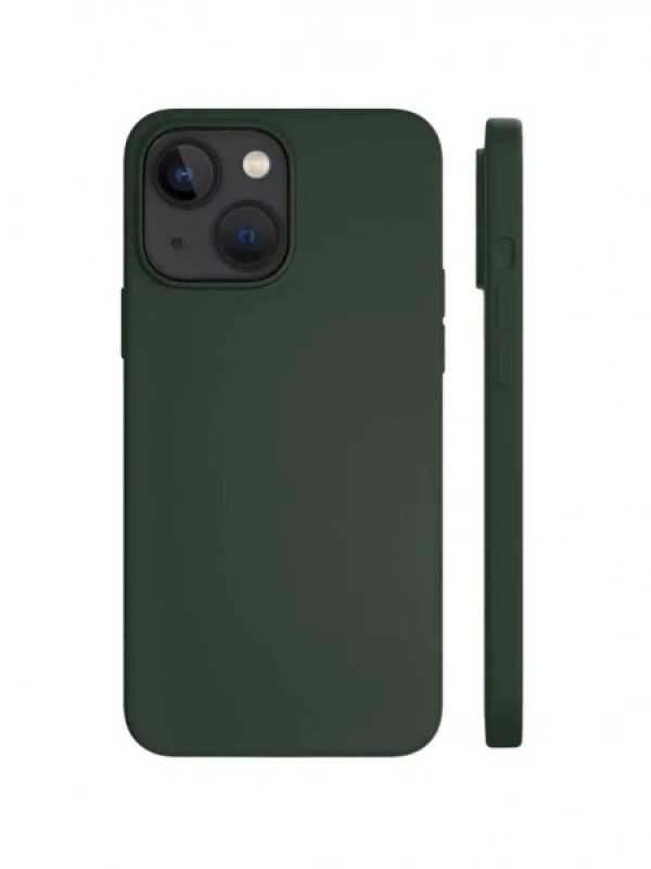Чехол защитный "vlp" Silicone case with MagSafe для iPhone 14 Pro, темно-зеленый