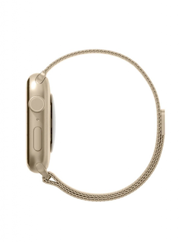 Ремешок из нержавеющей стали сетчатый "vlp" для Apple Watch 42/44/45, золотой