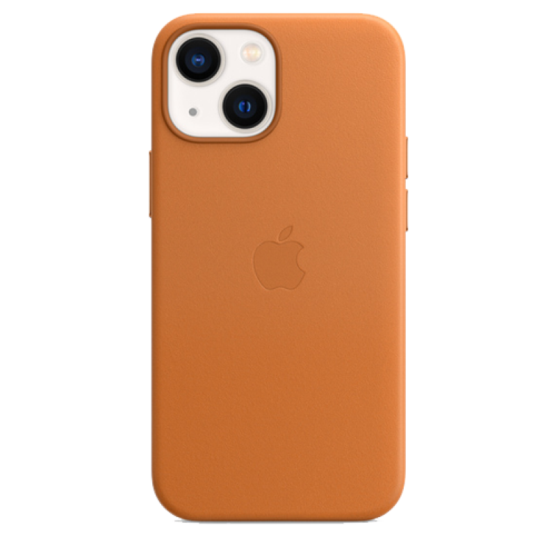 Чехол Apple iPhone 13 Leather Case MagSafe (Золотистая охра)