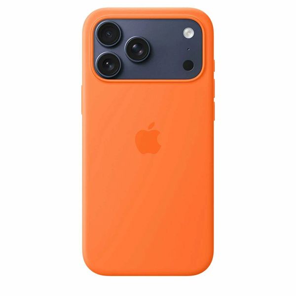 Чехол Apple iPhone 17 Pro Max Silicone Case MagSafe (Orange)